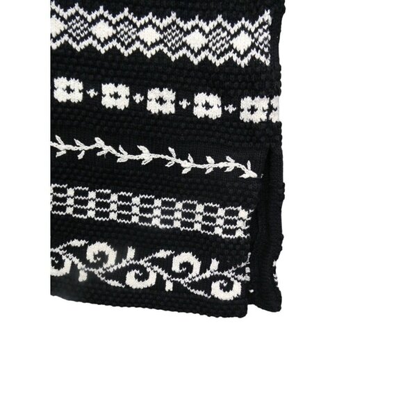 Vintage Marisa Christina Studio Sweater Tunic XL‎ Short Sleeve Texture B&W - Picture 4 of 10